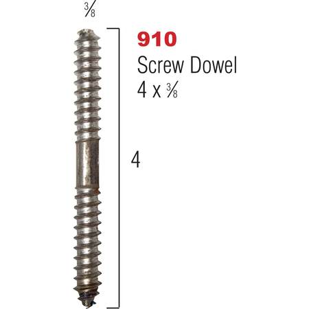 OSBORNE WOOD PRODUCTS 4 x 3/8 Screw Dowel in Hardware 910HW